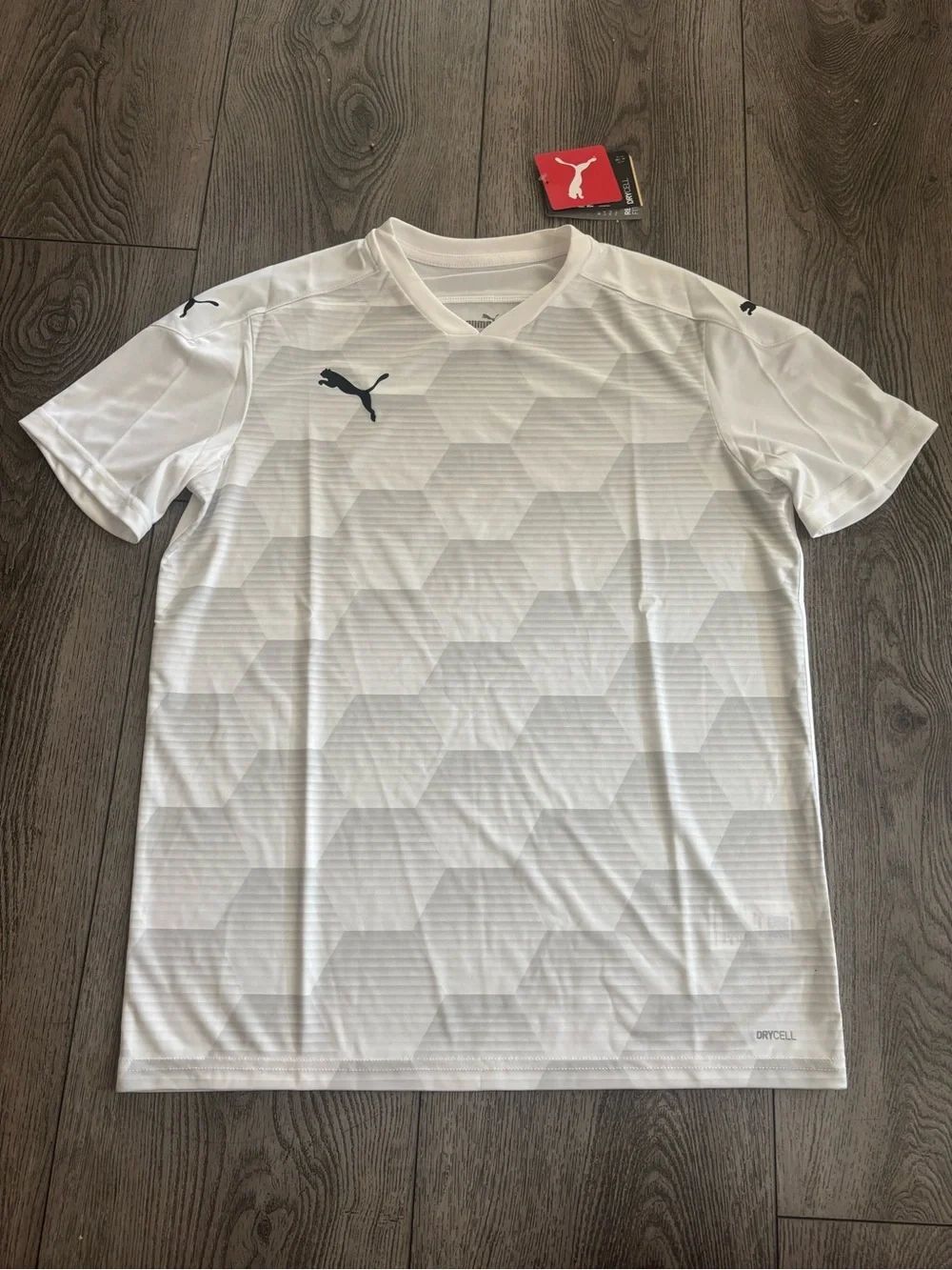 Puma kids White Hex-Pattern Performance Shirt